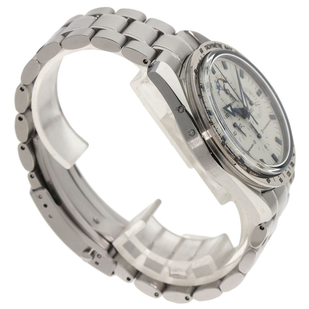 OMEGA Watches Mechanical Automatic 3575.20 Stainless Steel , Stainless Steel , K18WG Silver Speedmaster Professional Moonphase white dial mens Used Authentic