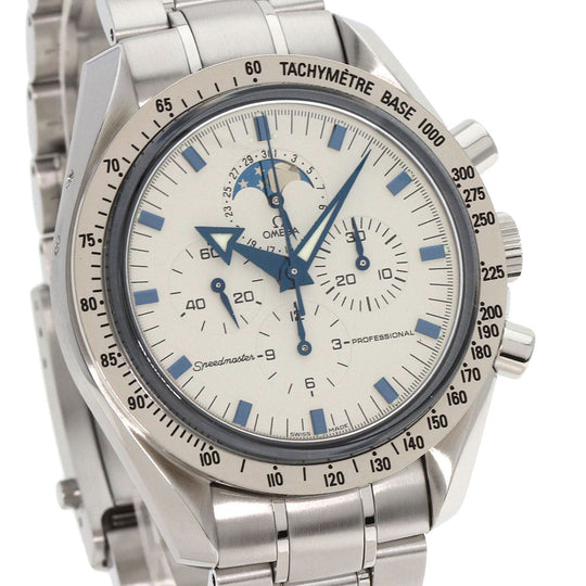 OMEGA Watches Mechanical Automatic 3575.20 Stainless Steel , Stainless Steel , K18WG Silver Speedmaster Professional Moonphase white dial mens Used Authentic