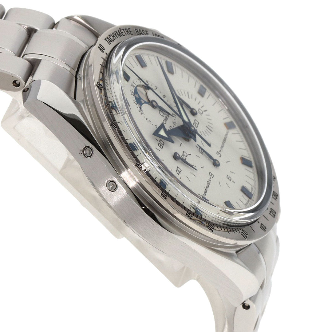 OMEGA Watches Mechanical Automatic 3575.20 Stainless Steel , Stainless Steel , K18WG Silver Speedmaster Professional Moonphase white dial mens Used Authentic