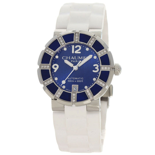 Chaumet Watches Mechanical Automatic Stainless Steel, Rubber Silver Class one blue dial mens Used Authentic