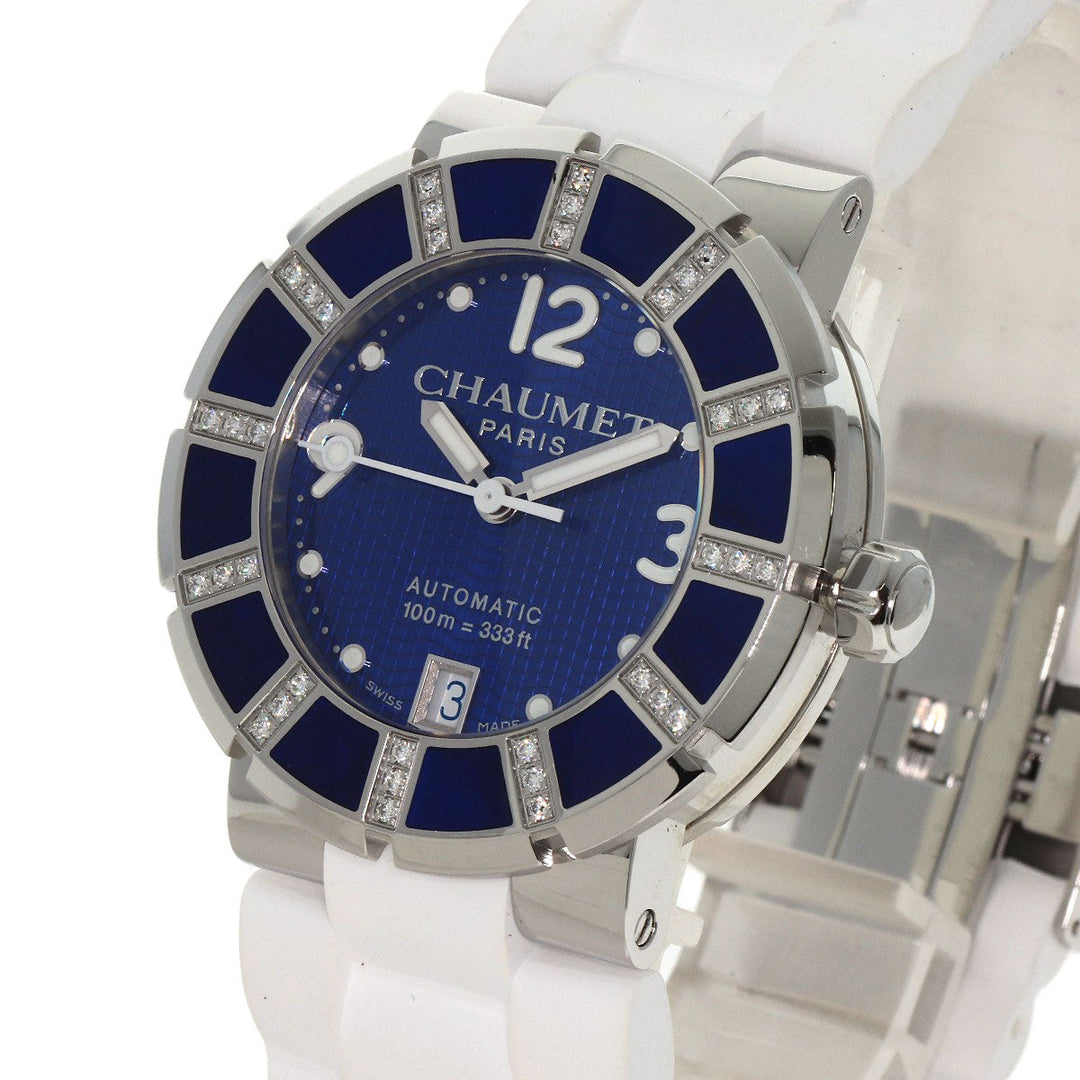 Chaumet Watches Mechanical Automatic Stainless Steel, Rubber Silver Class one blue dial mens Used Authentic