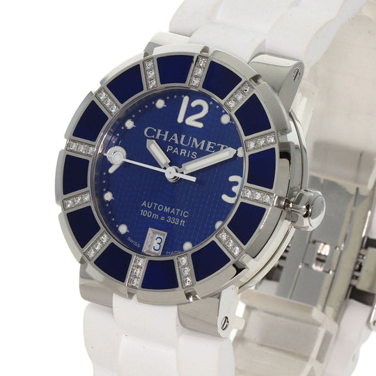 Chaumet Watches Mechanical Automatic Stainless Steel, Rubber Silver Class one blue dial mens Used Authentic