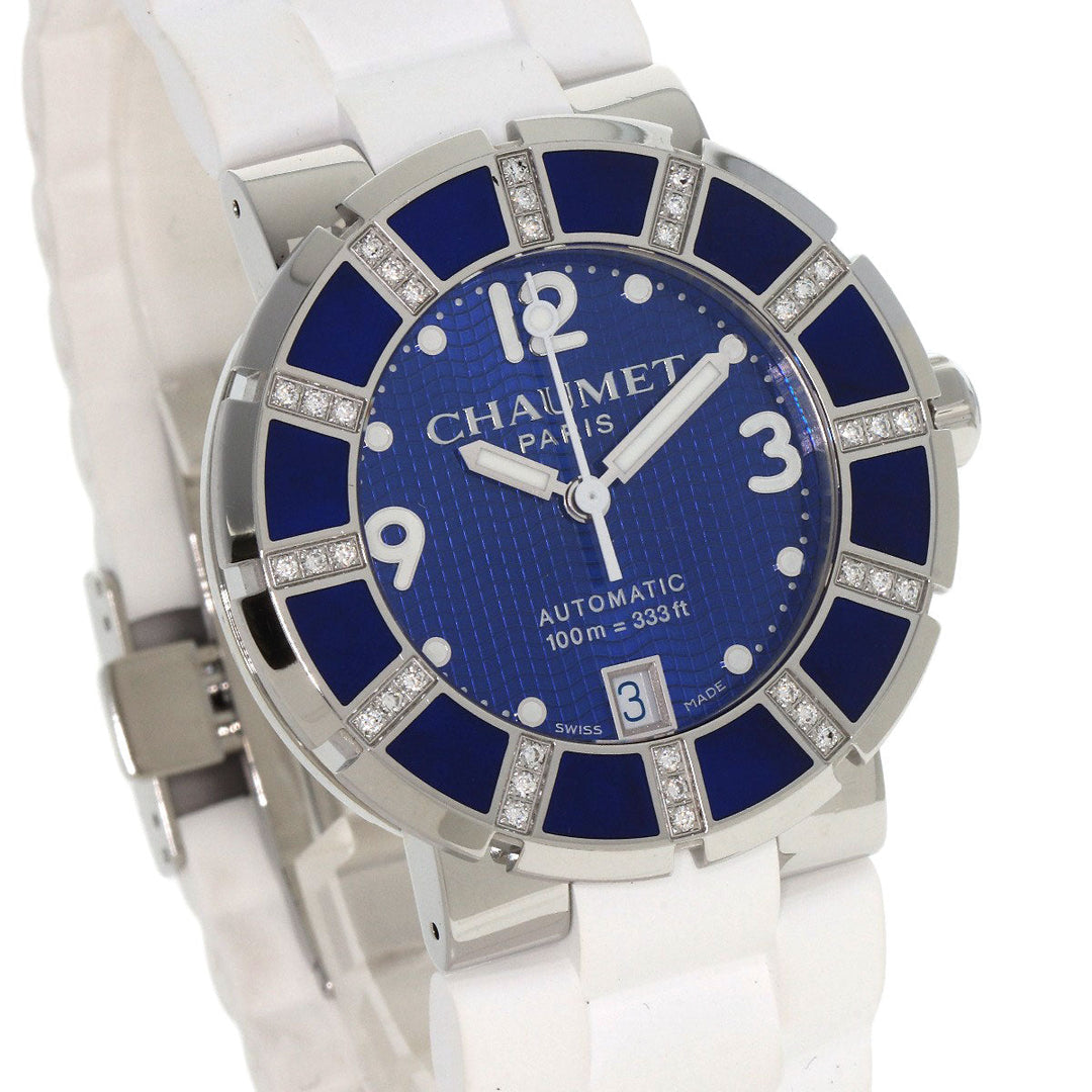 Chaumet Watches Mechanical Automatic Stainless Steel, Rubber Silver Class one blue dial mens Used Authentic