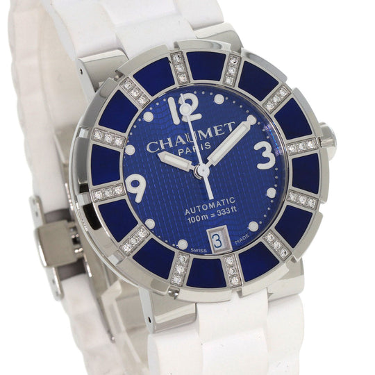 Chaumet Watches Mechanical Automatic Stainless Steel, Rubber Silver Class one blue dial mens Used Authentic