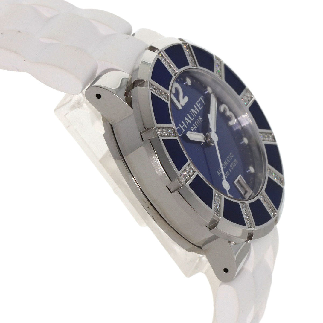 Chaumet Watches Mechanical Automatic Stainless Steel, Rubber Silver Class one blue dial mens Used Authentic
