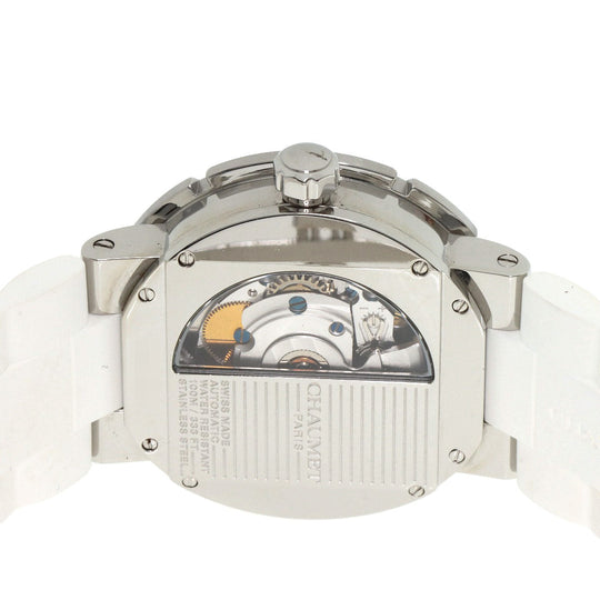 Chaumet Watches Mechanical Automatic Stainless Steel, Rubber Silver Class one blue dial mens Used Authentic