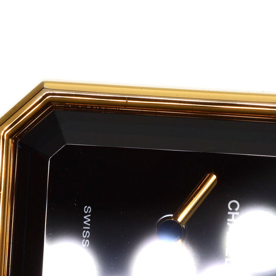 CHANEL Watches Quartz H0001 Gold Plated, Leather gold Premiere black dial Women Used Authentic