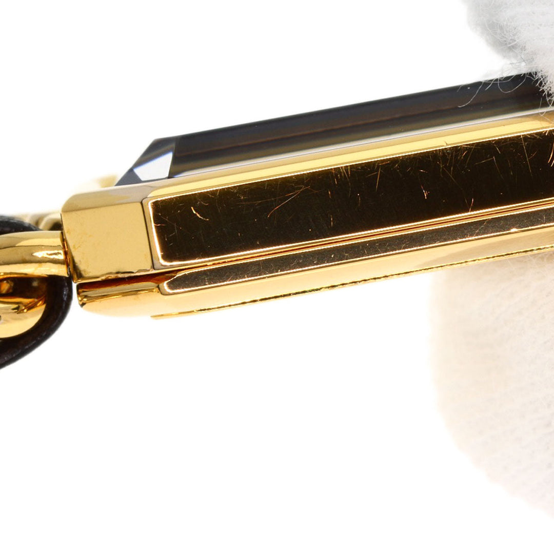 CHANEL Watches Quartz H0001 Gold Plated, Leather gold Premiere black dial Women Used Authentic