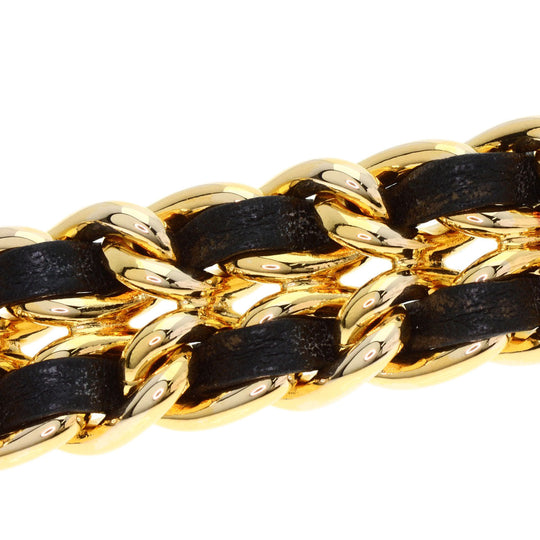 CHANEL Watches Quartz H0001 Gold Plated, Leather gold Premiere black dial Women Used Authentic