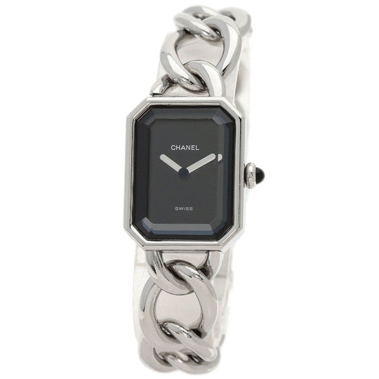 CHANEL Watches Quartz H0452 Stainless Steel , Stainless Steel Silver Premiere black dial Women Used Authentic