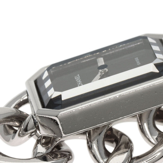 CHANEL Watches Quartz H0452 Stainless Steel , Stainless Steel Silver Premiere black dial Women Used Authentic