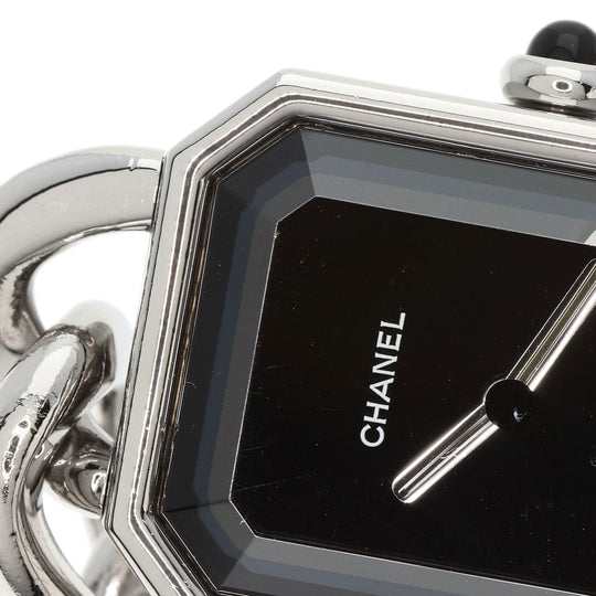 CHANEL Watches Quartz H0452 Stainless Steel , Stainless Steel Silver Premiere black dial Women Used Authentic