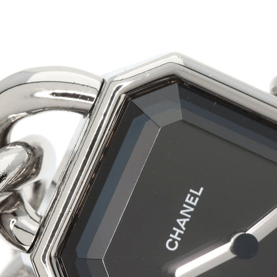 CHANEL Watches Quartz H0452 Stainless Steel , Stainless Steel Silver Premiere black dial Women Used Authentic