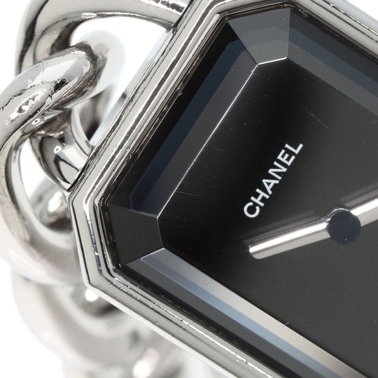 CHANEL Watches Quartz H0452 Stainless Steel , Stainless Steel Silver Premiere black dial Women Used Authentic