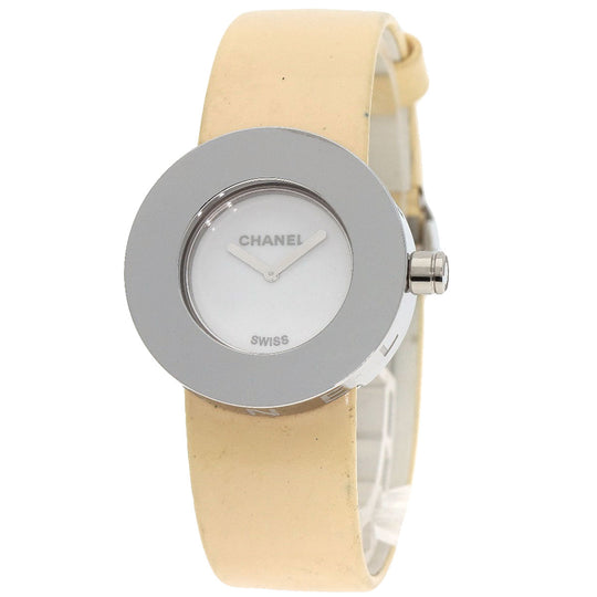 CHANEL Watches Quartz H0580 Stainless Steel, Enamel Silver La Ronde white dial Women Used Authentic