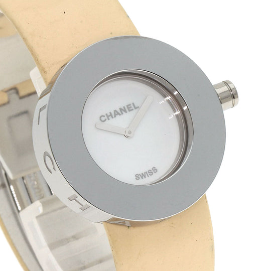 CHANEL Watches Quartz H0580 Stainless Steel, Enamel Silver La Ronde white dial Women Used Authentic