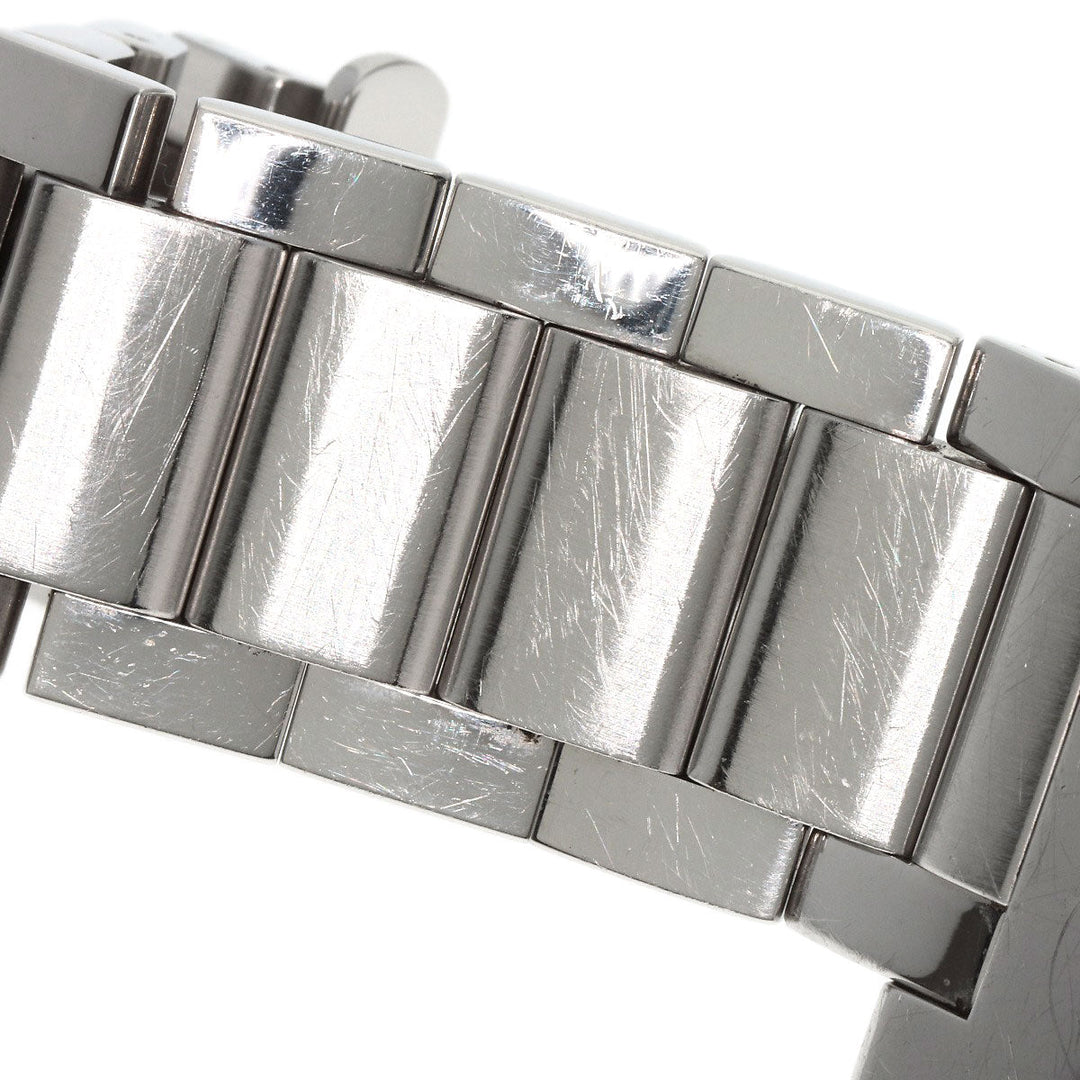 GUCCI Watches Quartz 7700M Stainless Steel , Stainless Steel Silver Square face black dial mens Used Authentic