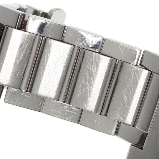 GUCCI Watches Quartz 7700M Stainless Steel , Stainless Steel Silver Square face black dial mens Used Authentic