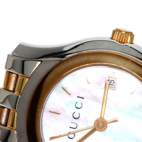 GUCCI Watches Quartz 5500L Stainless Steel , SSxGP gold Round face White shell dial Women Used Authentic