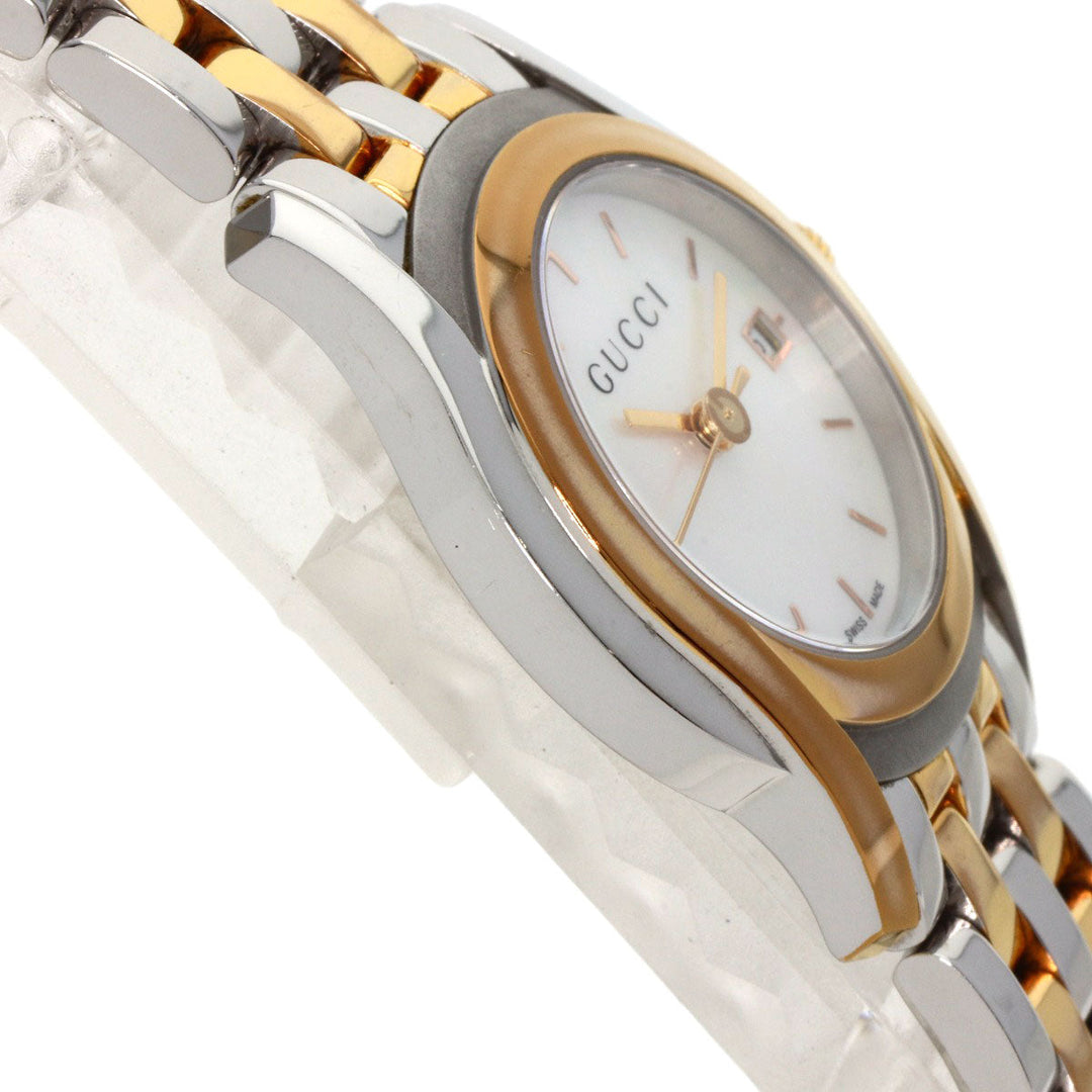 GUCCI Watches Quartz 5500L Stainless Steel , SSxGP gold Round face White shell dial Women Used Authentic