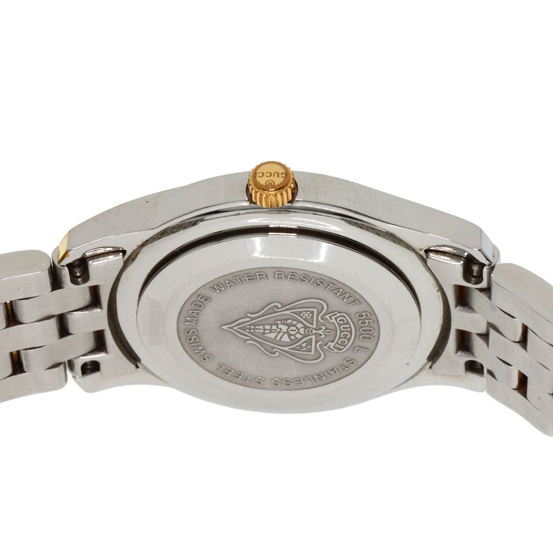 GUCCI Watches Quartz 5500L Stainless Steel , SSxGP gold Round face White shell dial Women Used Authentic