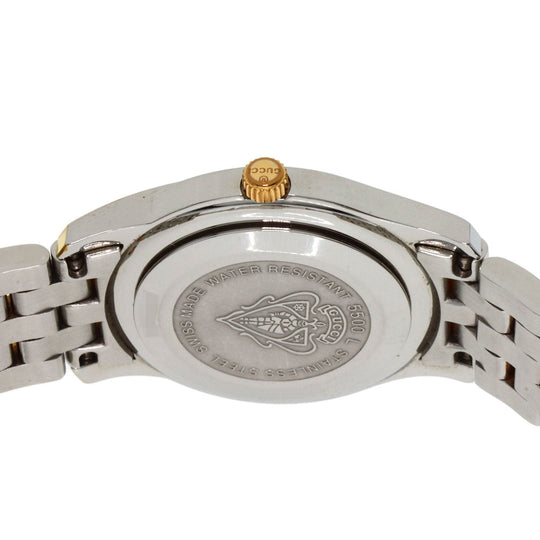 GUCCI Watches Quartz 5500L Stainless Steel , SSxGP gold Round face White shell dial Women Used Authentic