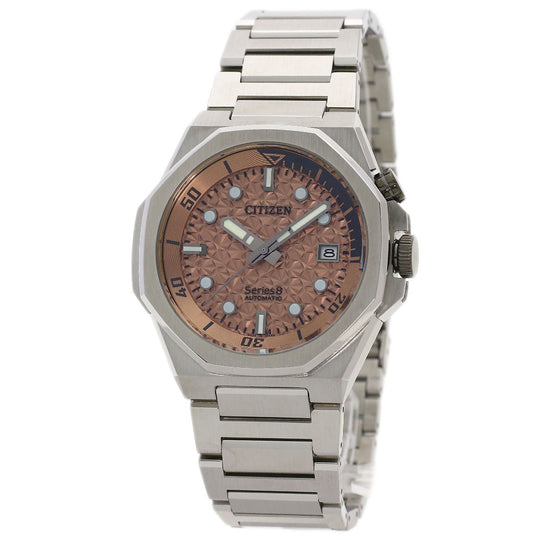 CITIZEN Watches Mechanical Automatic NB6066-51W Stainless Steel , Stainless Steel Silver Series 8 Mechanical Limited to 1700 pieces worldwide Copper Pink dial mens Used Authentic