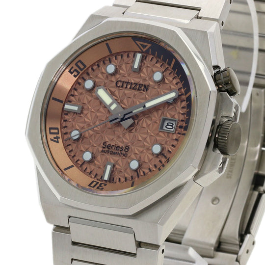 CITIZEN Watches Mechanical Automatic NB6066-51W Stainless Steel , Stainless Steel Silver Series 8 Mechanical Limited to 1700 pieces worldwide Copper Pink dial mens Used Authentic