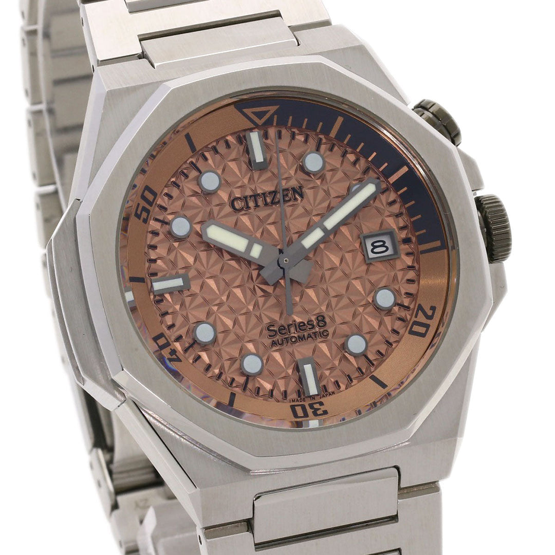 CITIZEN Watches Mechanical Automatic NB6066-51W Stainless Steel , Stainless Steel Silver Series 8 Mechanical Limited to 1700 pieces worldwide Copper Pink dial mens Used Authentic