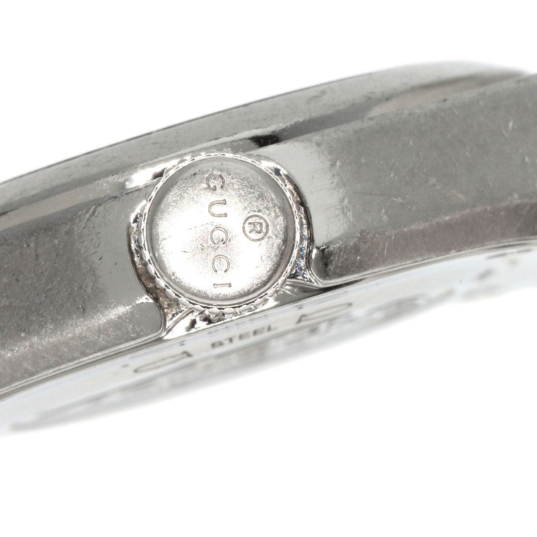 GUCCI Watches Quartz 115.5 Stainless Steel , Stainless Steel Silver Pantheon black dial Women Used Authentic