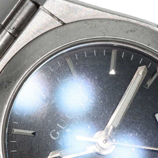 GUCCI Watches Quartz 115.5 Stainless Steel , Stainless Steel Silver Pantheon black dial Women Used Authentic