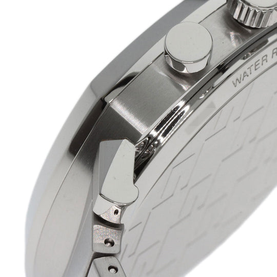 GUCCI Watches Quartz YA157302 Stainless Steel , Stainless Steel Silver Grip Chronograph Silver dial mens Used Authentic
