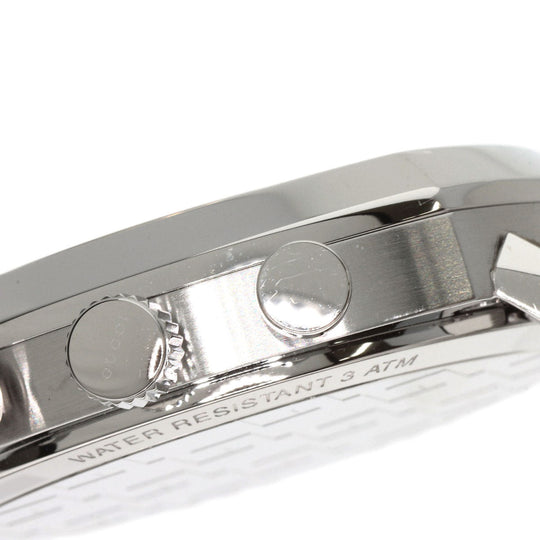 GUCCI Watches Quartz YA157302 Stainless Steel , Stainless Steel Silver Grip Chronograph Silver dial mens Used Authentic