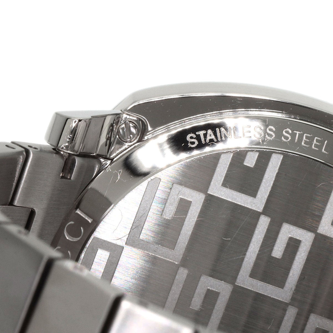 GUCCI Watches Quartz YA157302 Stainless Steel , Stainless Steel Silver Grip Chronograph Silver dial mens Used Authentic