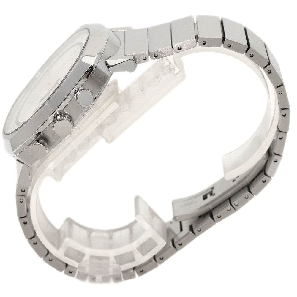 GUCCI Watches Quartz YA157302 Stainless Steel , Stainless Steel Silver Grip Chronograph Silver dial mens Used Authentic