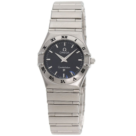 OMEGA Watches Quartz 1572.40 Stainless Steel , Stainless Steel Silver Constellation black dial Women Used Authentic