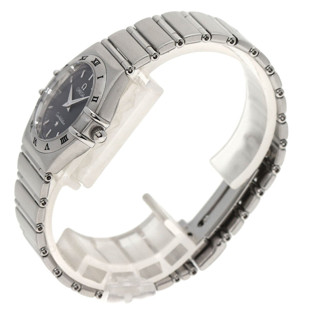 OMEGA Watches Quartz 1572.40 Stainless Steel , Stainless Steel Silver Constellation black dial Women Used Authentic