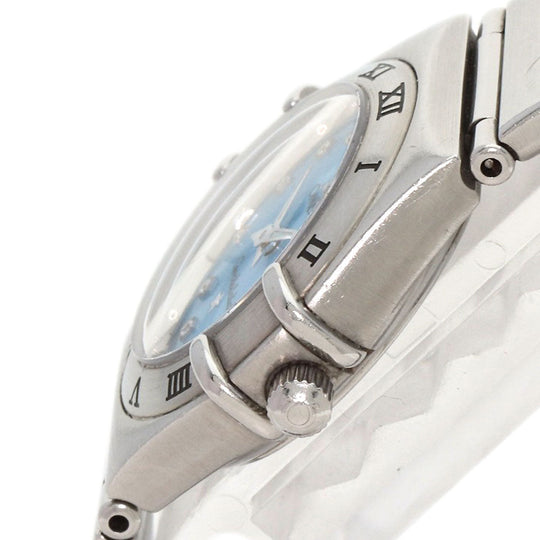 OMEGA Watches Quartz 1562.85 Stainless Steel , Stainless Steel Silver Constellation Blue shell dial Women Used Authentic