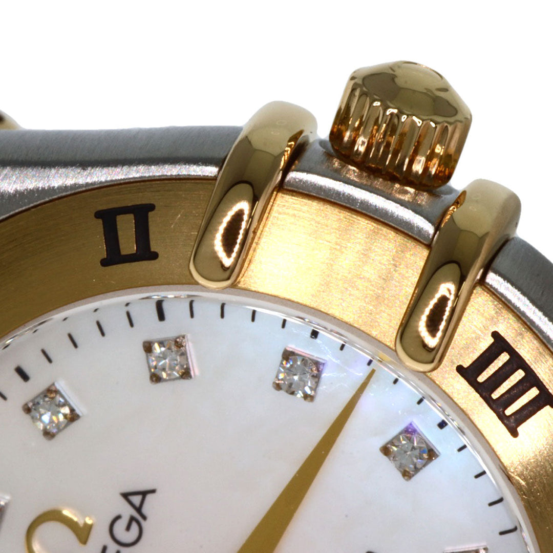 OMEGA Watches Quartz 1262.75.00 Stainless Steel , SSxK18YG gold Constellation diamond White shell dial Women Used Authentic