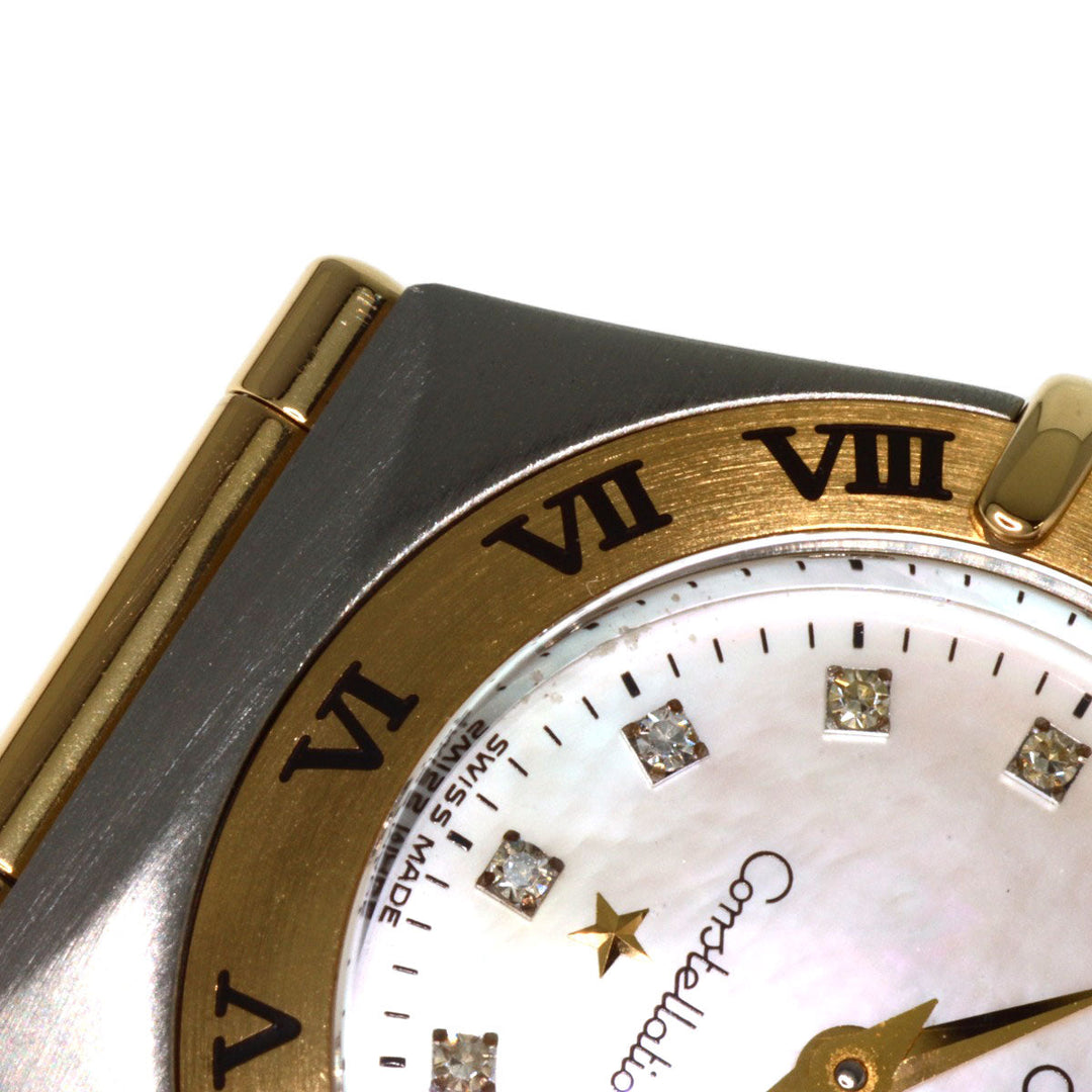 OMEGA Watches Quartz 1262.75.00 Stainless Steel , SSxK18YG gold Constellation diamond White shell dial Women Used Authentic