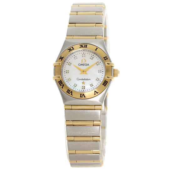 OMEGA Watches Quartz 1262.75.00 Stainless Steel , SSxK18YG gold Constellation diamond White shell dial Women Used Authentic