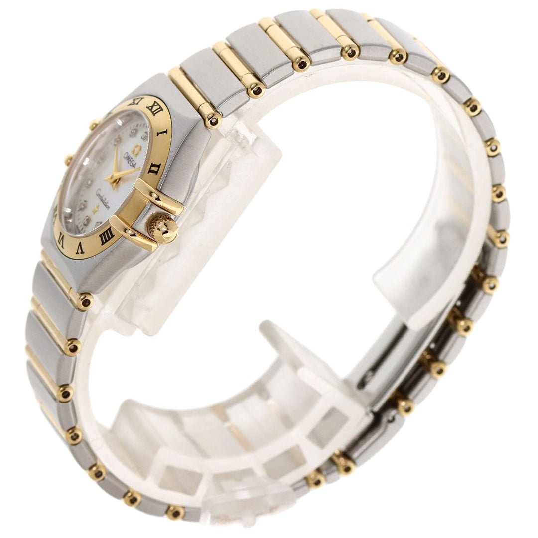 OMEGA Watches Quartz 1262.75.00 Stainless Steel , SSxK18YG gold Constellation diamond White shell dial Women Used Authentic