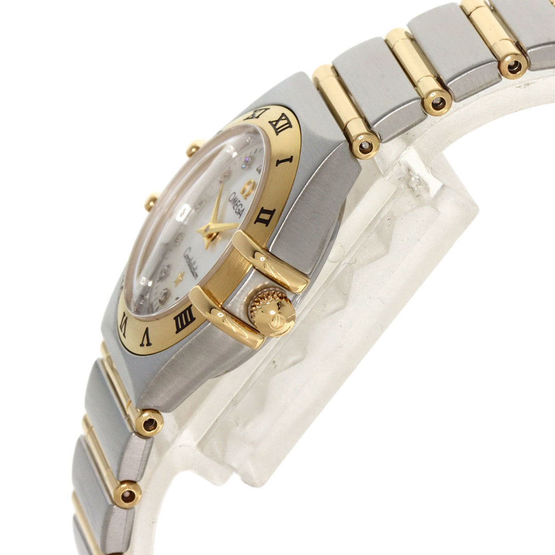 OMEGA Watches Quartz 1262.75.00 Stainless Steel , SSxK18YG gold Constellation diamond White shell dial Women Used Authentic