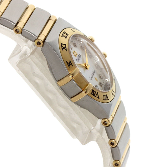 OMEGA Watches Quartz 1262.75.00 Stainless Steel , SSxK18YG gold Constellation diamond White shell dial Women Used Authentic