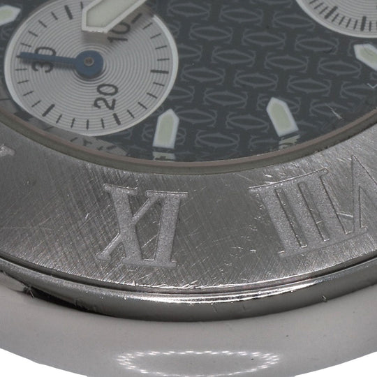 CARTIER Watches Quartz W10172T2 Stainless Steel , Stainless Steel Silver CHRONOSCAPH DATE black dial mens Used Authentic