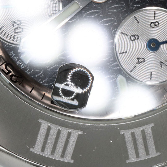 CARTIER Watches Quartz W10172T2 Stainless Steel , Stainless Steel Silver CHRONOSCAPH DATE black dial mens Used Authentic