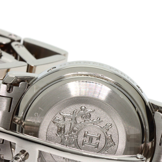 HERMES Watches Quartz CL4.221 Stainless Steel , SSxPGP gold Clipper Nacre New Buckle Pink shell dial Women Used Authentic