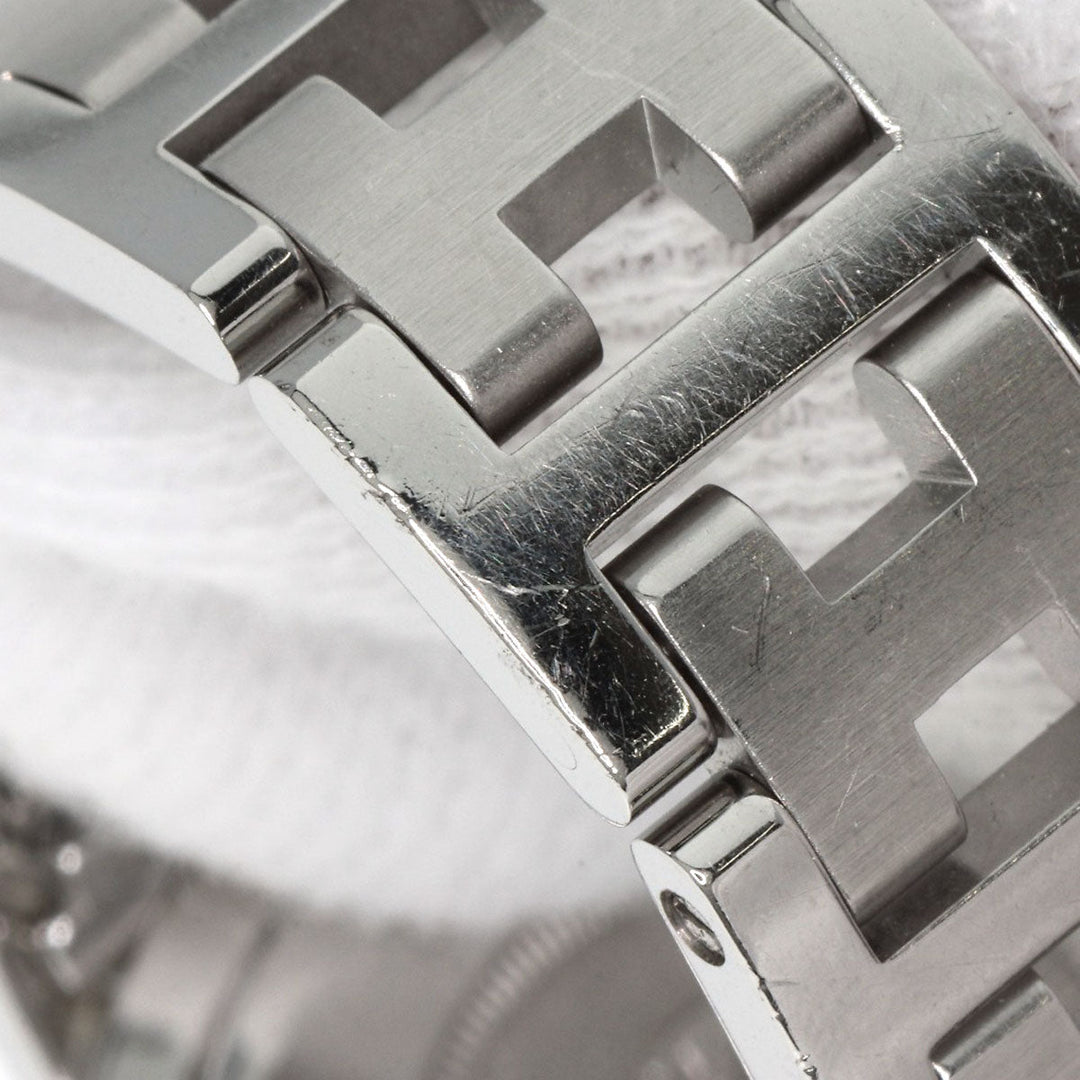 HERMES Watches Quartz CL4.210 Stainless Steel , Stainless Steel Silver Clipper new buckle white dial Women Used Authentic