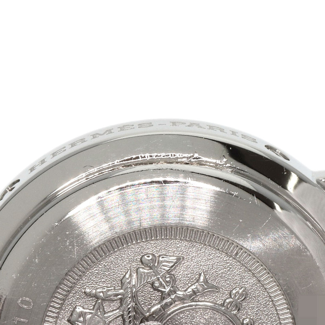 HERMES Watches Quartz CL4.210 Stainless Steel , Stainless Steel Silver Clipper new buckle white dial Women Used Authentic