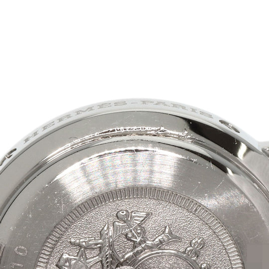 HERMES Watches Quartz CL4.210 Stainless Steel , Stainless Steel Silver Clipper new buckle white dial Women Used Authentic